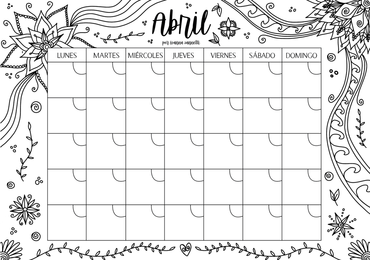 PLANNERS MENSUALES GRATIS