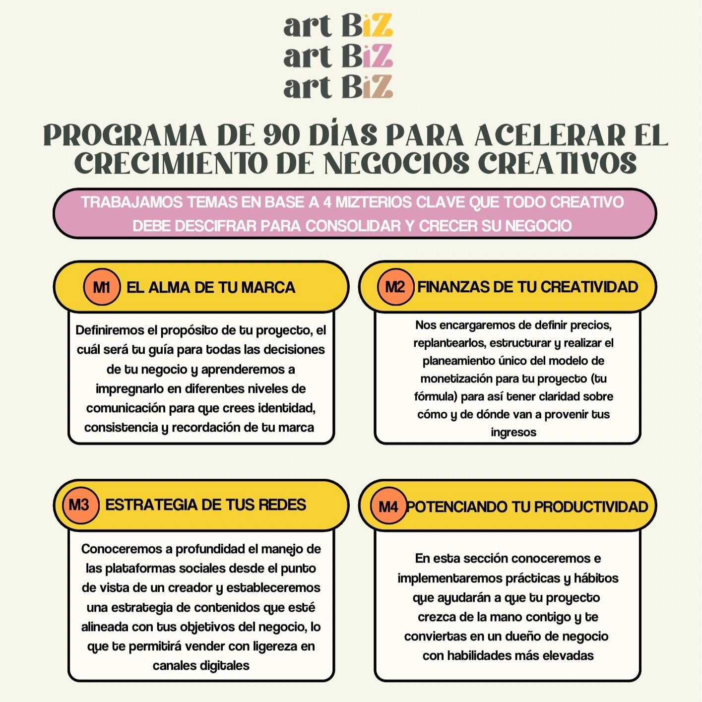 ART BIZ - mentoría de 12 semanas