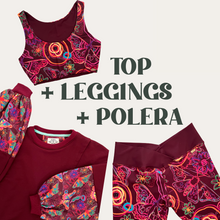 Cargar imagen en el visor de la galería, SET COMPLETO: TOP + LEGGINGS + POLERA · Butterfly Soul
