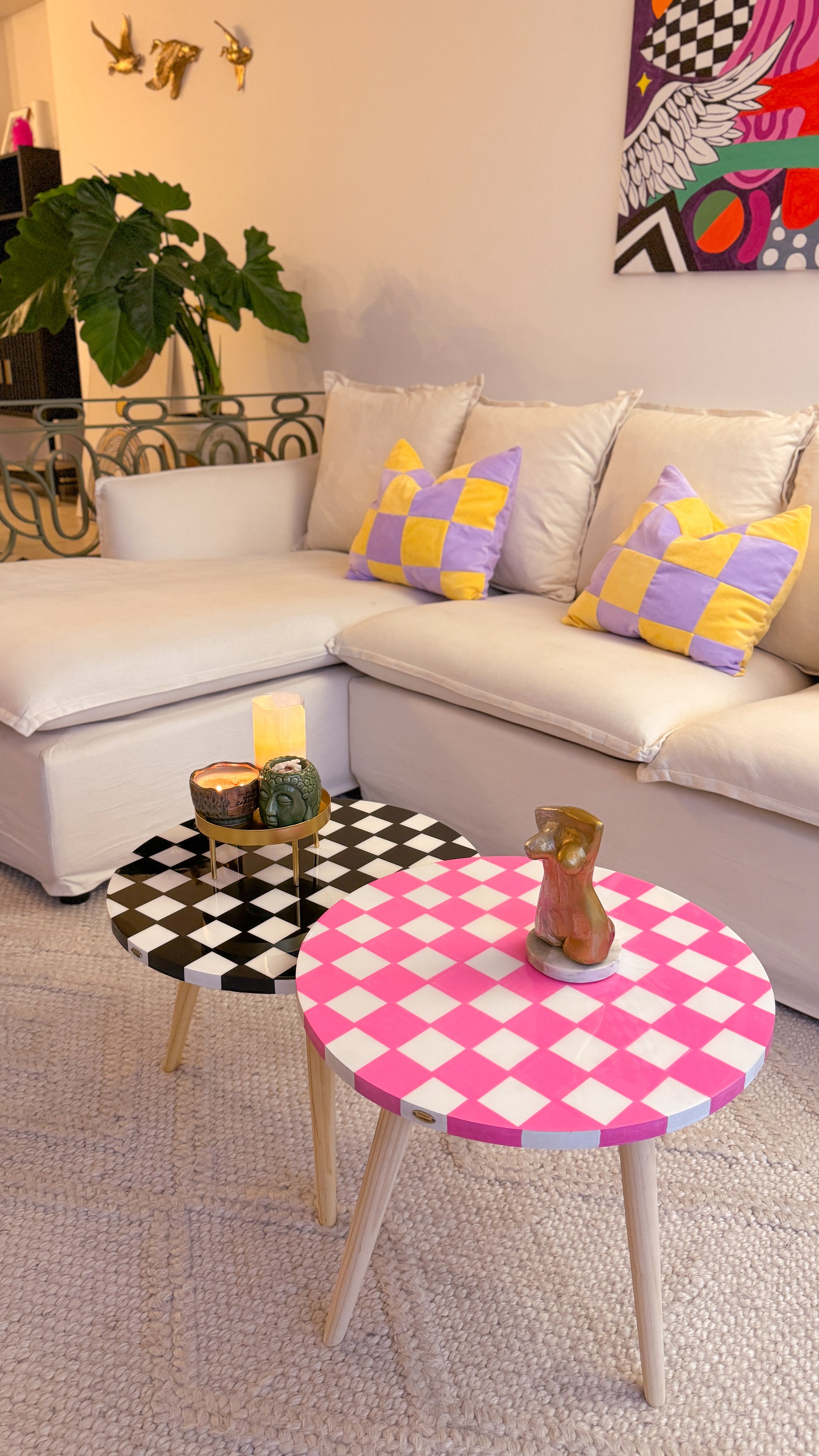 Checkered Duo Pink & Black