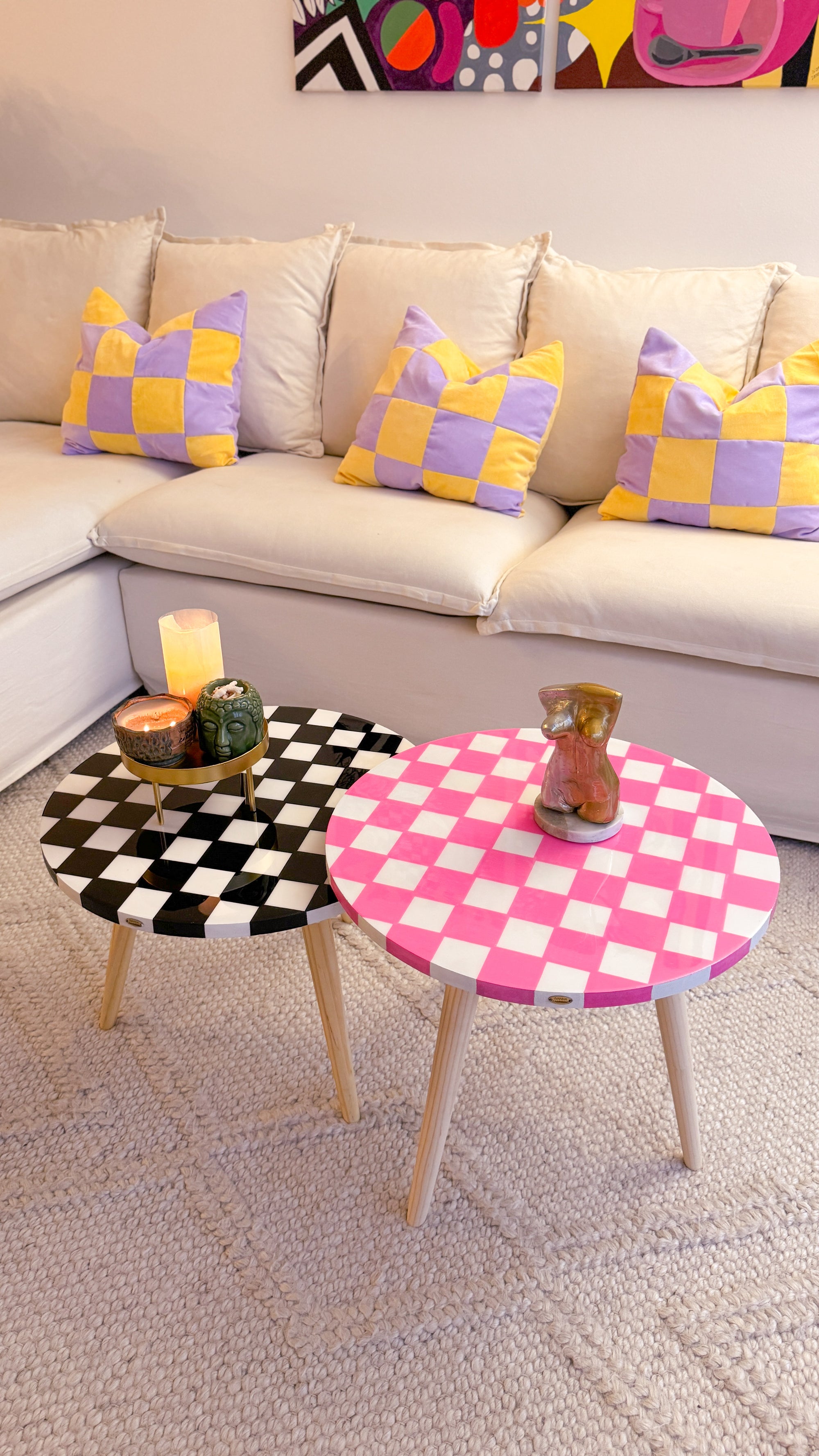 Checkered Duo Pink & Black
