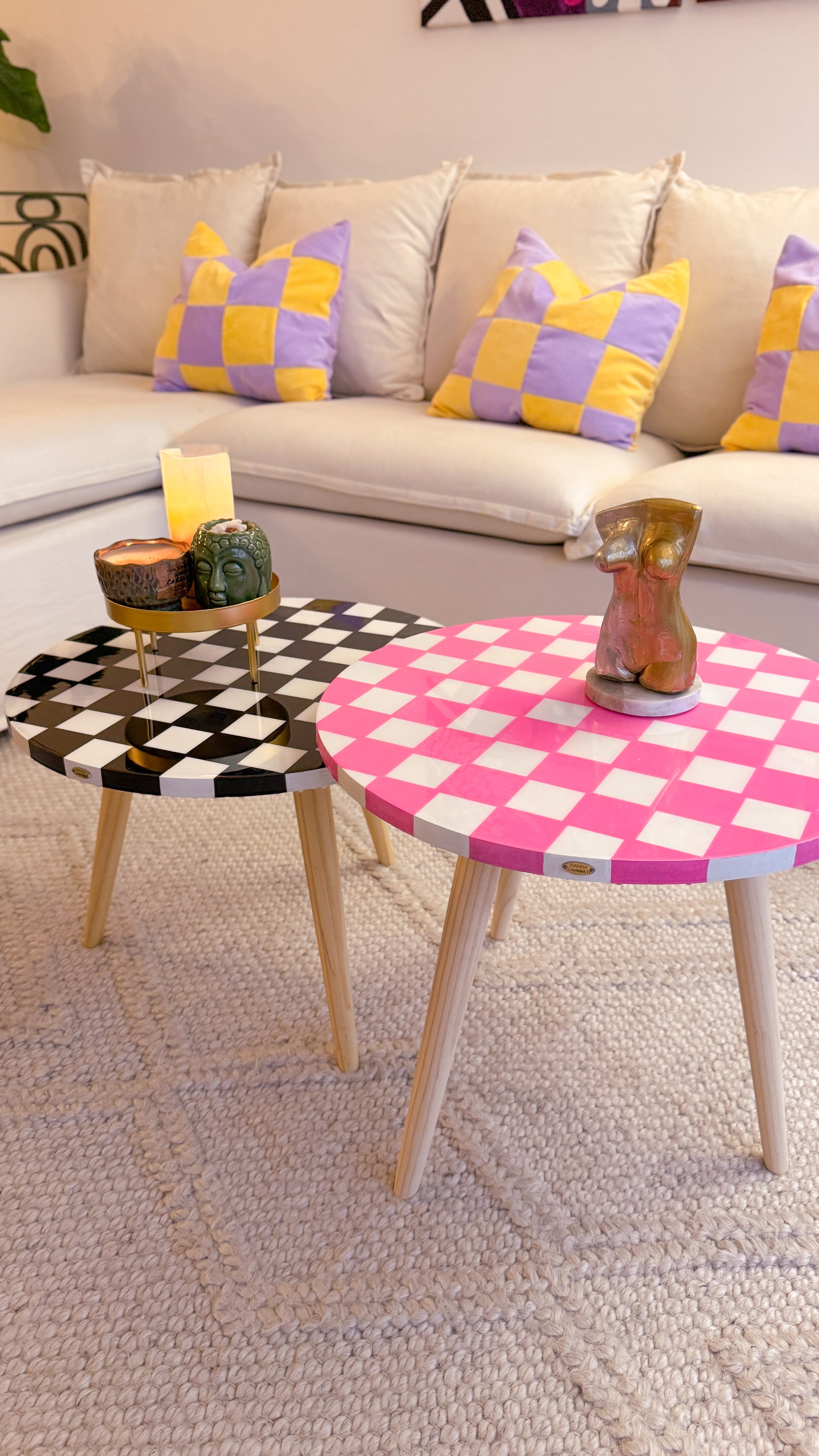 Checkered Duo Pink & Black