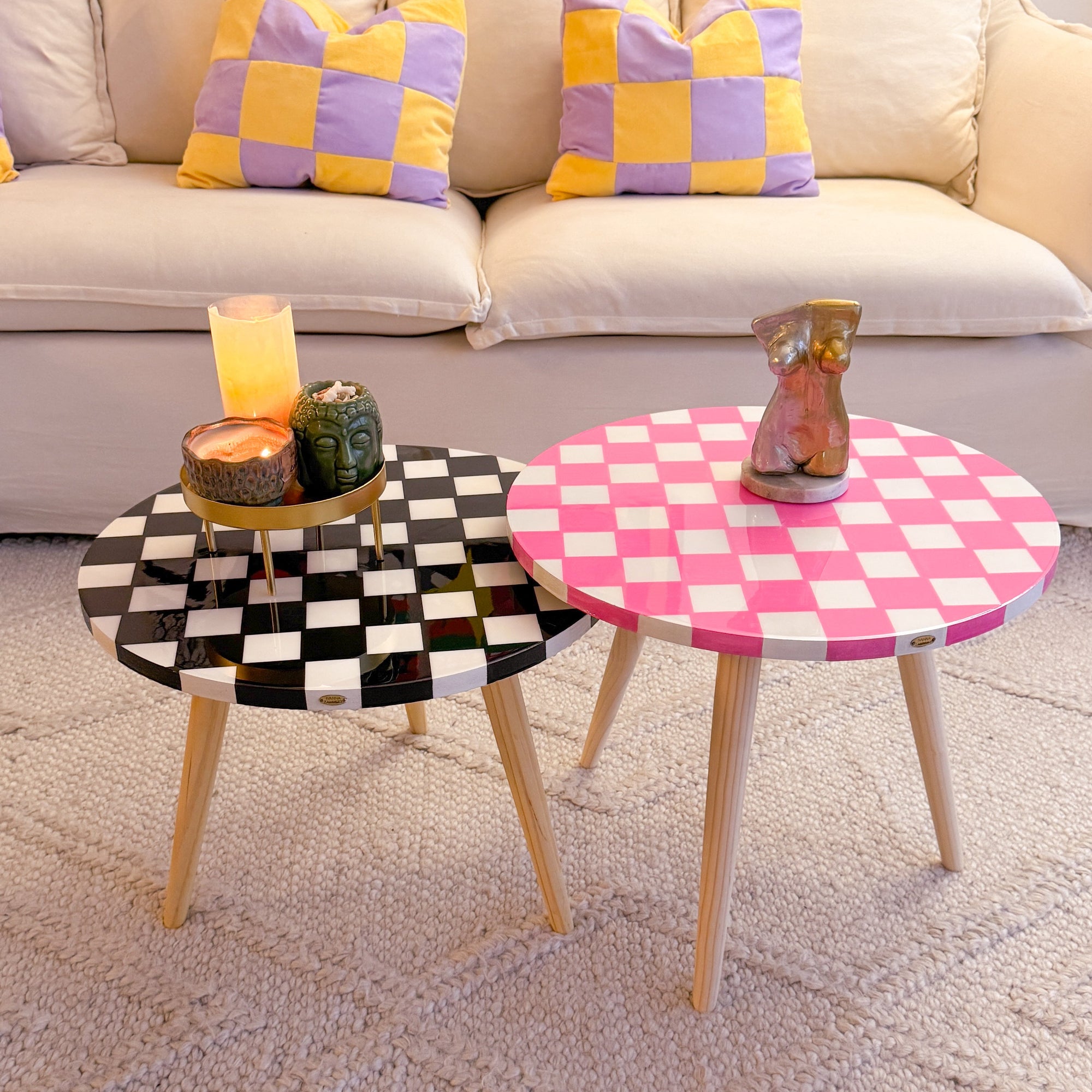 Checkered Duo Pink & Black