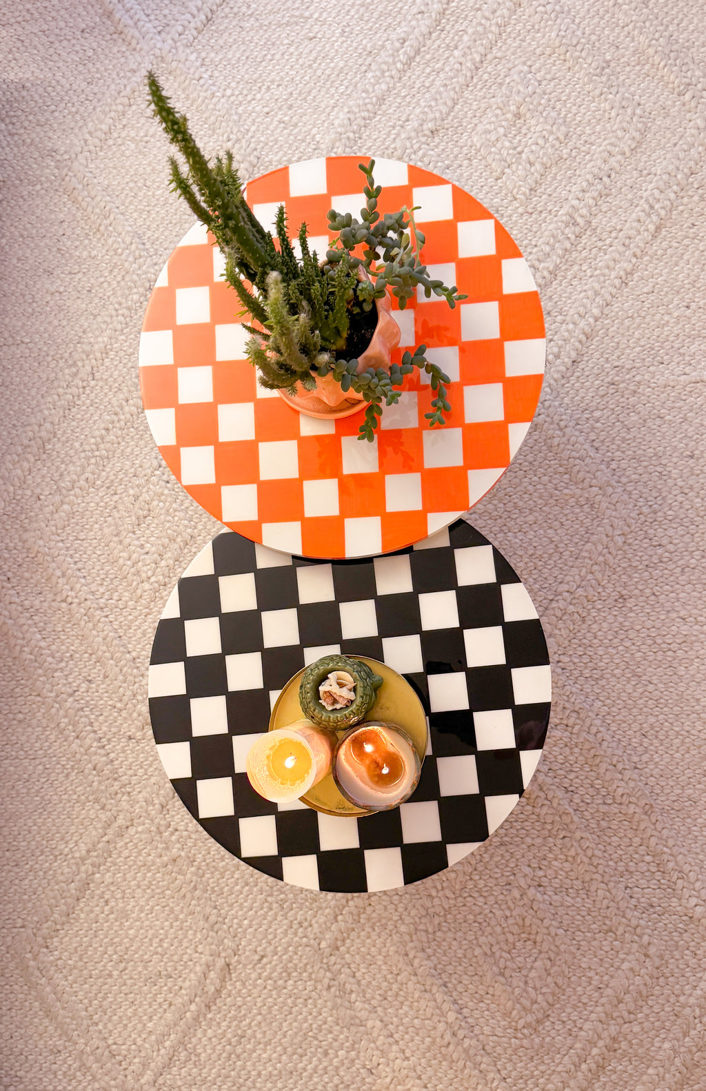Checkered Duo Orange & Black