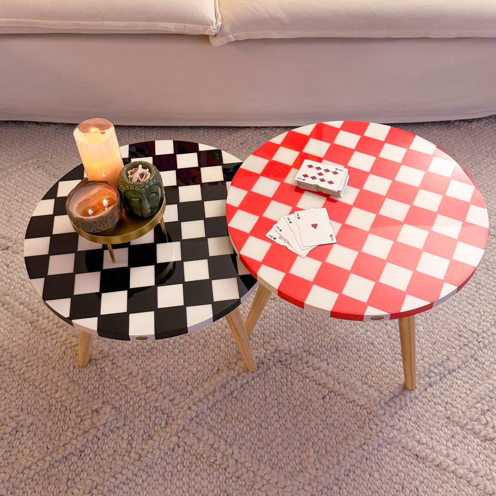 Checkered Duo Red & Black