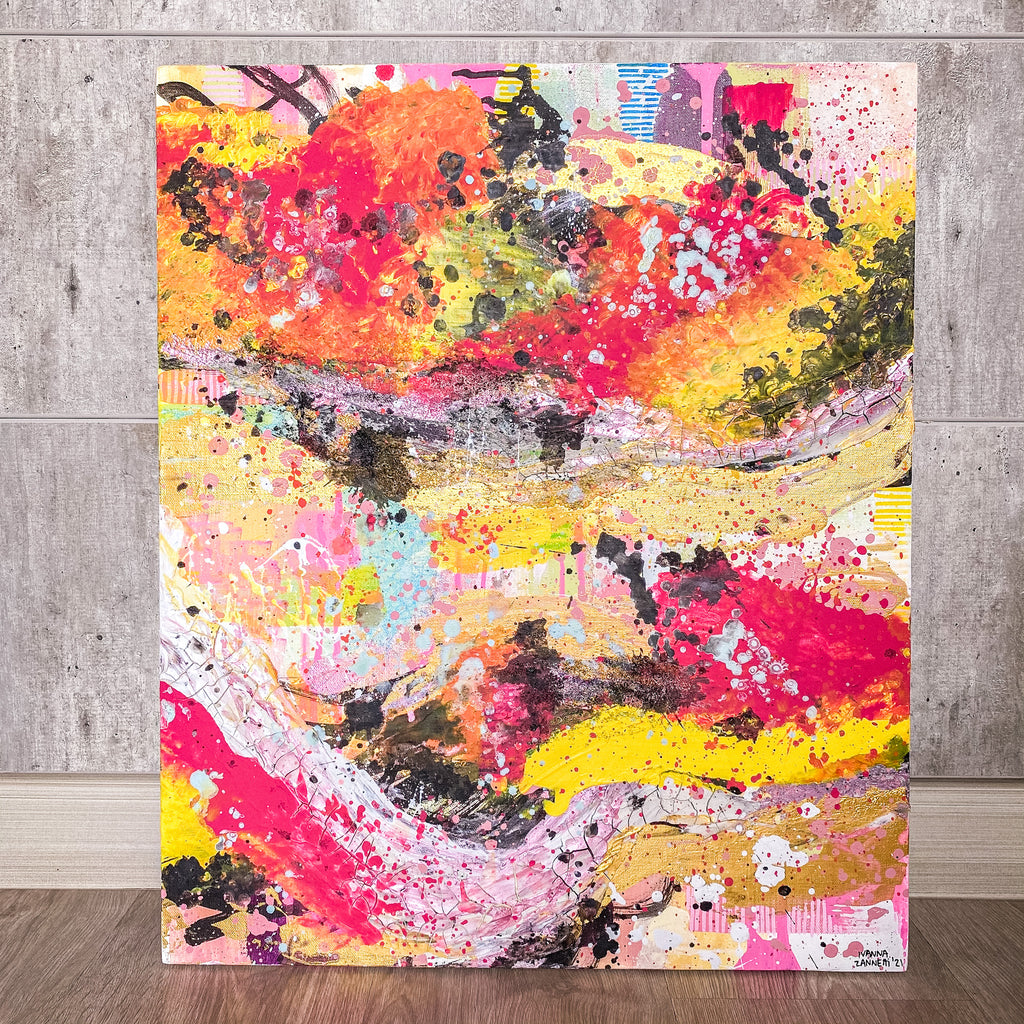 Canvas Pink Fire