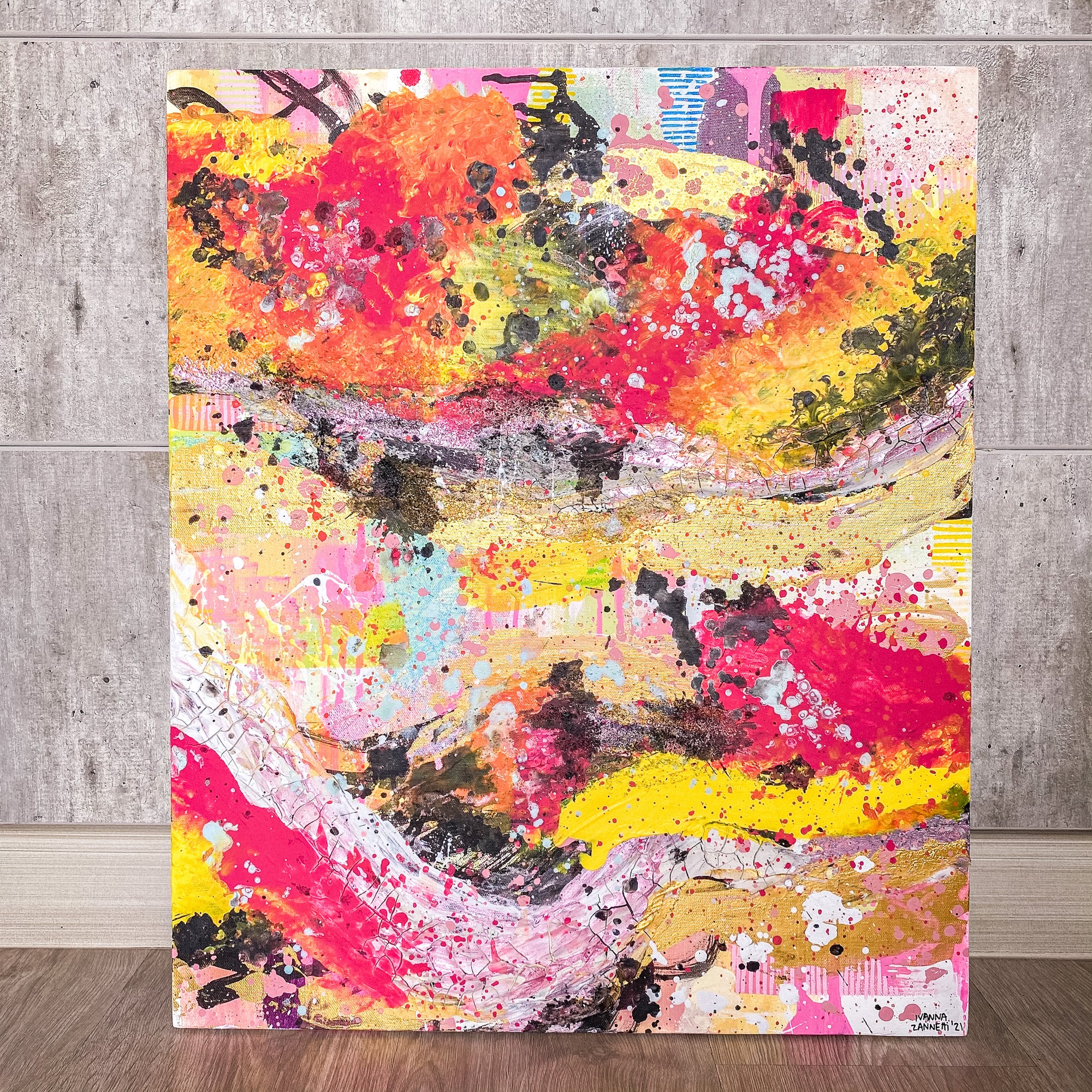 Canvas Pink Fire